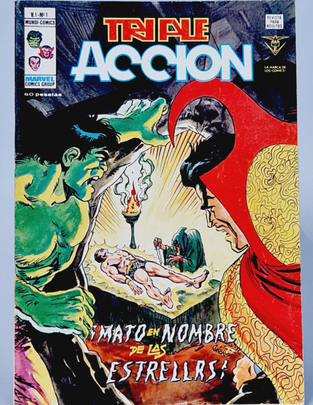 CASI EXCELENTE TRIPLE ACCIÓN 1 MATÓ EN NOMBRE DE LAS ESTRELLAS CÓMICS VERTICE MARVEL