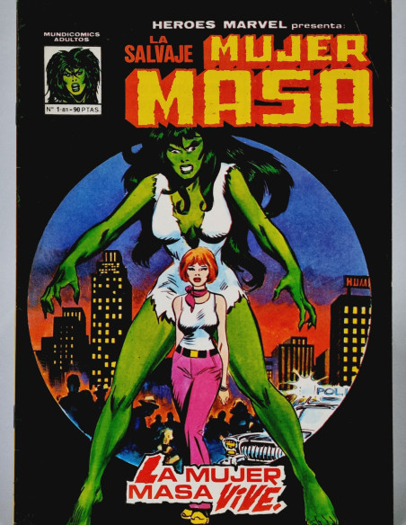 CASI EXCELENTE HEROEWÑW MARVEL 1 LA SALVAJE MUJER MASA VIVE CÓMICS VERTICE