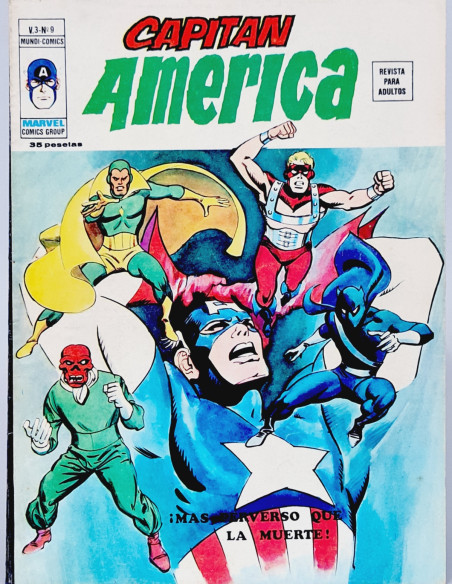 CASI EXCELENTE CAPITÁN AMÉRICA 9 MAS PERVERSO QUE LA MUERTE CÓMICS VERTICE MARVEL VOL3 VOL.3 VOLUMEN