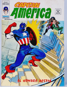 CASI EXCELENTE CAPITÁN AMÉRICA 11 EL HOMBRE BESTIA CÓMICS...
