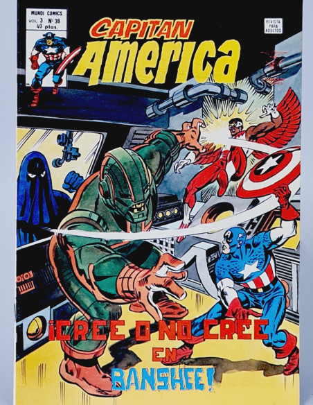 CÓMIC EXCELENTE CAPITÁN AMÉRICA 38 CREE O NO CREE EN BANSHEE VERTICE MARVEL VOL3 VOL.3 VOLUMEN