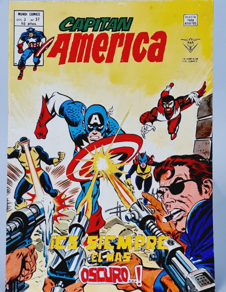 CÓMIC CASI EXCELENTE CAPITÁN AMÉRICA 37 ES SIEMPRE EL MÁS OSCURO VERTICE MARVEL VOL3 VOL.3 VOLUMEN
