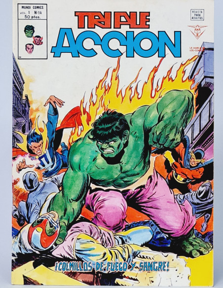 CÓMIC EXCELENTE TRIPLE ACCIÓN 14 COLMILLOS DE FUEGO Y SANGRE VERTICE MARVEL VOL3 VOL.3 VOLUMEN