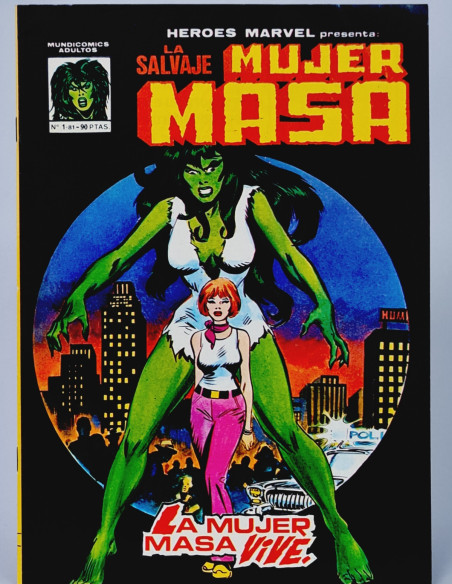CÓMIC EXCELENTE HEROES MARVEL 1 LA SALVAJE MUJER MASA VIVE VERTICE MARVEL MUNDICOMICS