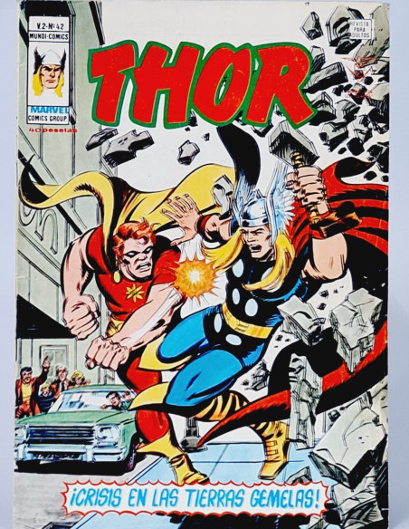 CÓMIC THOR 42 CRISIS EN LAS TIERRAS VOL2 EDICIONES VERTICE MARVEL VOL.2 VOLUMEN MUY BUEN ESTADO