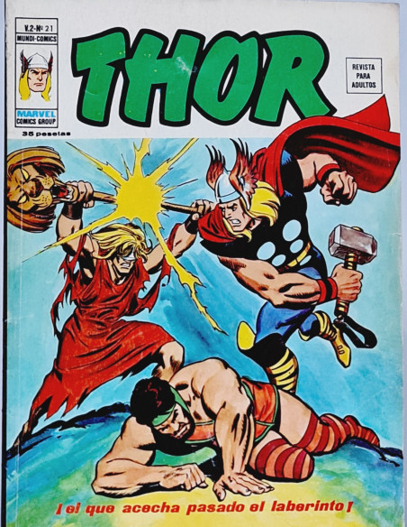 CÓMIC THOR 21 EL QUE ACECHA PASADO VOL2 EDICIONES VERTICE MARVEL VOL.2 VOLUMEN MUY BUEN ESTADO