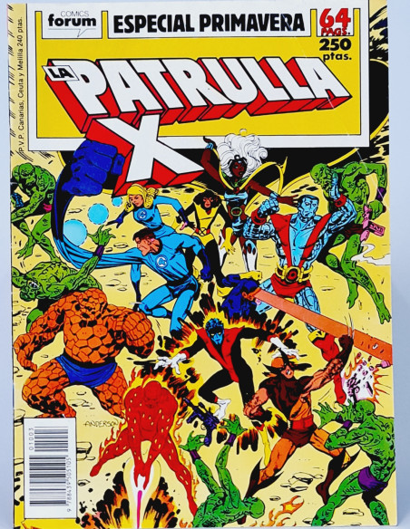 CÓMIC LA PATRULLA X ESPECIAL PRIMAVERA 1989 EXTRA FORUM MARVEL MUY BUEN ESTADO