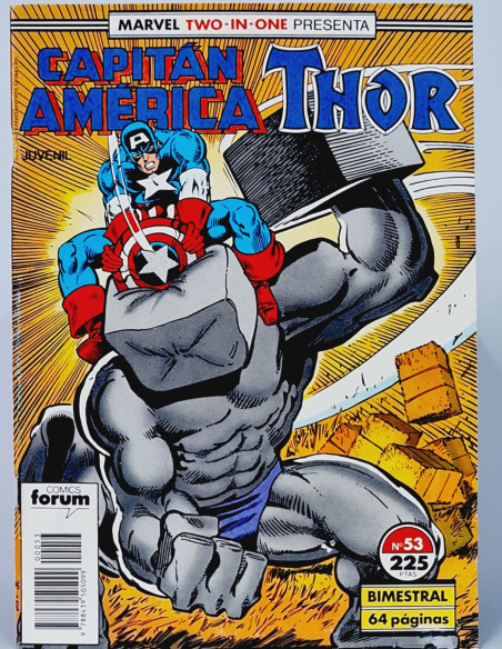 CÓMIC CÁPITAN AMÉRICA THOR 53 FORUM TWO IN ONE MARVEL MUY BUEN ESTADO