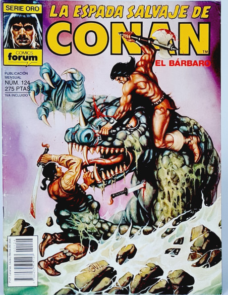 CÓMIC LA ESPADA SALVAJE DE CONAN 124 SERIE ORO FORUM MARVEL BUEN ESTADO