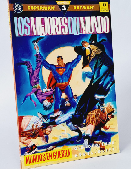 SUPERMAN EXCELENTE BATMAN 3 LOS MEJORES DEL MUNDO MUNDOS EN GUERRA DC ZINCO PRESTIGIO