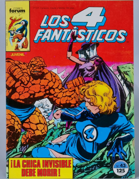 CÓMIC CASI EXCELENTE FANTÁSTICOS 43 FORUM MARVEL VOL1 VOLUMEN VOL.1