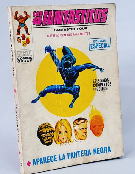 CÓMIC LOS 4 FANTÁSTICOS 25 APARECE LA PANTERA NEGRA EMPIEZA EN LA PÁGINA 7 VERTICE NORMAL ESTADO