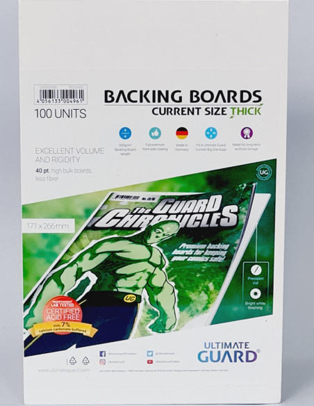 TAPAS CARTÓN BACKING ULTIMATE GUARD CURRENT SIZE THICK 560 GRAMOS 171x266mm