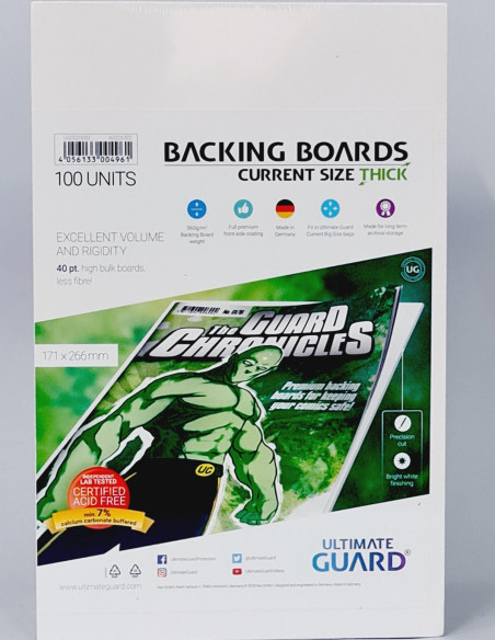 BACKING BOARDS TAPAS CARTÓN ULTIMATE GUARD CURRENT SIZE THICK 560 GRAMOS 171x266mm