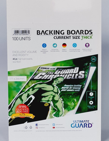 TAPAS CARTÓN ULTIMATE GUARD CURRENT SIZE THICK 560 GRAMOS BACKING BOARDS 171x266mm