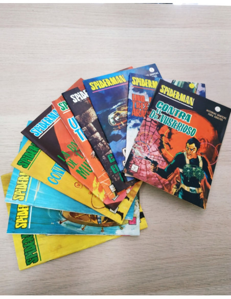 SUELTOS PREGUNTAR SPIDER COMPLETA SPIDERMAN GRAPA TACO GRAPA VERTICE MUY BIEN ESTADO