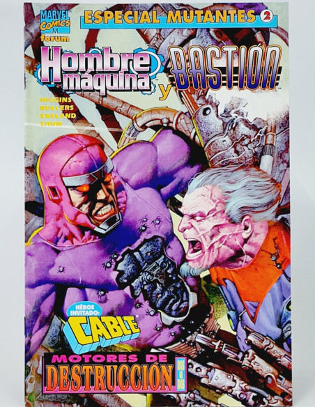 CÓMIC CASI EXCELENTE HOMBRE MÁQUINA Y BASTIÓN CROSSOVER EXTRA ESPECIAL MUTANTES 2 FORUM MARVEL