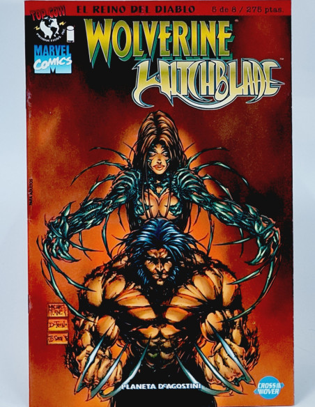 CÓMIC CASI EXCELENTE EL REINO DEL DIABLO 5 WOLVERINE WITCHBLADE CROSSOVER FORUM MARVEL PLANETA GRAPA