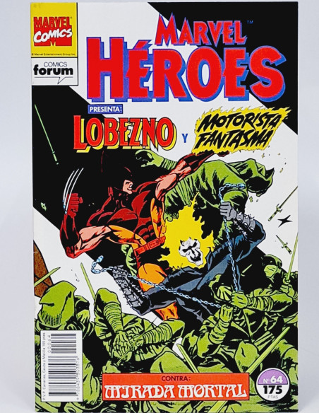 CÓMIC CASI EXCELENTE MARVEL HÉROES 64 LOBEZNO Y MOTORISTA FANTASMA FORUM MARVEL