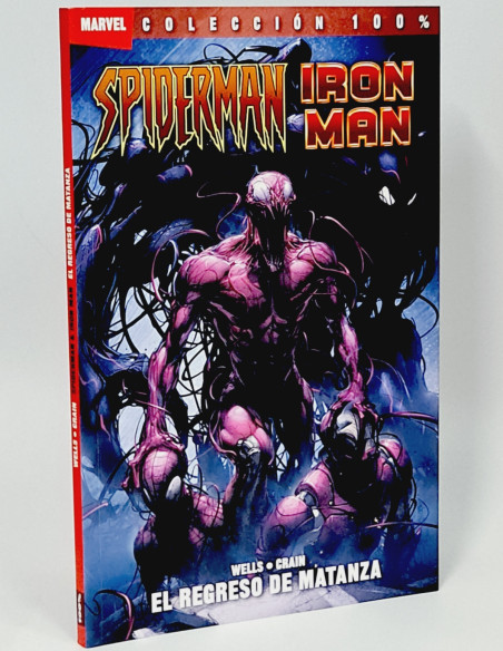 CÓMIC DE KIOSCO SPIDERMAN & IRON MAN EL REGRESO DE MATANZA COLECCIÓN 100% MARVEL PANINI CÓMICS