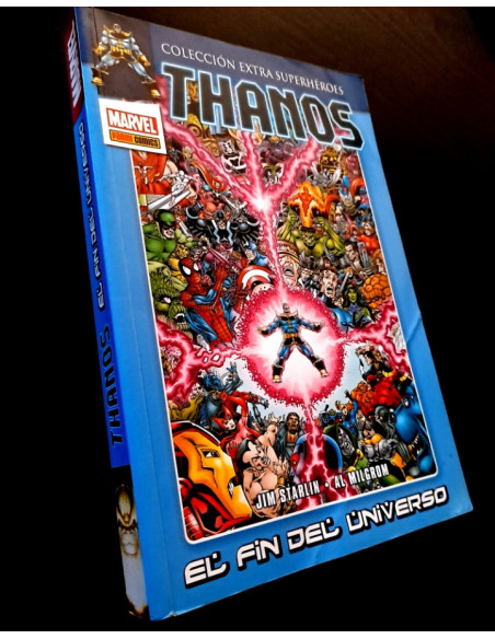 CASI EXCELENTE ESTADO THANOS EL FIN DEL UNIVERSO COLECCION EXTRA SUPERHEROES COMICS PANINI
