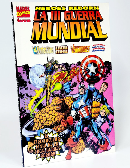 CÓMIC DE KIOSCO HÉROES REBORN LA III GUERRA MUNDIAL FORUM MARVEL 1998