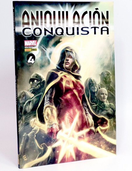 CÓMIC DE KIOSCO ANIQUILACIÓN CONQUISTA 4 LA RESISTENCIA FINAL PANINI MARVEL 2008