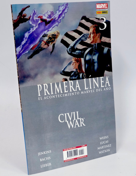 CÓMIC DE KIOSCO CIVIL WAR PRIMERA LÍNEA 3 PANINI CÓMICS MARVEL