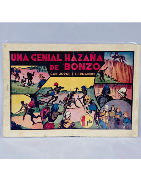 TEBEO CÓMIC JORGE Y FERNANDO 35 UNA GENIAL HAZAÑA DE BONZO HISPANO ORIGINAL MUY BUEN BUEN ESTADO