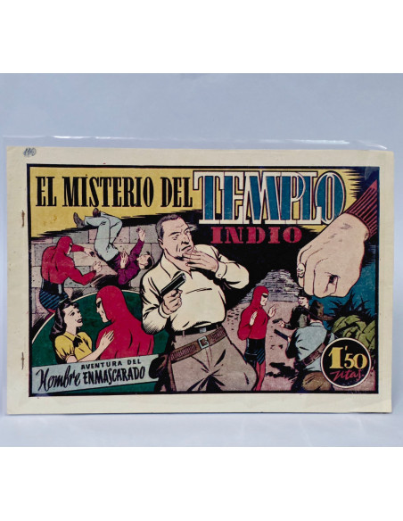 TEBEO CÓMIC EXCELENTE AVENTURA HOMBRE ENMASCARADO 42 EL MISTERIO DEL TEMPLO INDIO ORIGINAL HISPANO