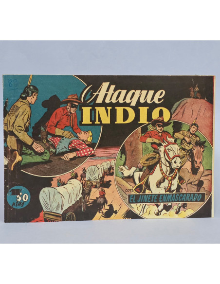 TEBEO CÓMIC EL JINETE ENMASCARADO 21 ATAQUE INDIO HISPANO MUY BUEN ESTADO