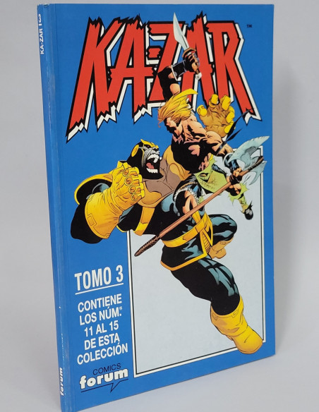 CÓMIC KA-ZAR TOMO 3 RETAPADO 11 AL 15 FORUM MARVEL CASI EXCELENTE ESTADO
