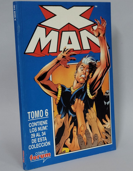 CÓMIC X-MAN TOMO 6 RETAPADO 29 AL 34 FORUM MARVEL CASI EXCELENTE ESTADO