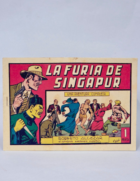 TEBEO EXCELENTE ROBERTO ALCÁZAR Y PEDRÍN 83 LA FURIA DE SINGAPUR VALENCIANA CÓMIC ANTIGUO ORIGINAL