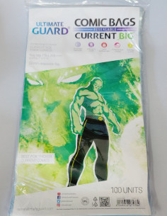 ULTIMATE GUARD COMIC BAGS SOLAPA ADHESIVA CURRENT BIG...