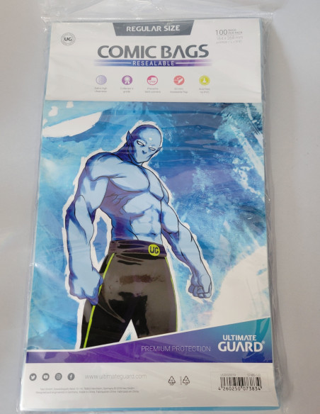 ULTIMATE GUARD BACKING COMIC SOLAPA ADHESIVA BAGS REGULAR SIZE BOLSAS FUNDAS COMICS 184x268mm BAG