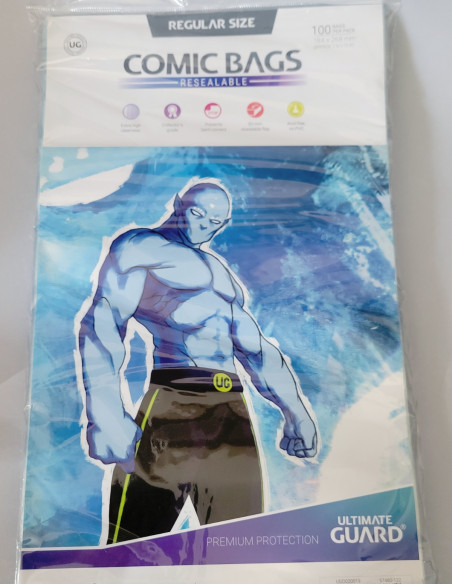 GUARD ULTIMATE BACKING COMIC SOLAPA ADHESIVA BAGS REGULAR SIZE BOLSAS COMICS FUNDAS 184x268mm