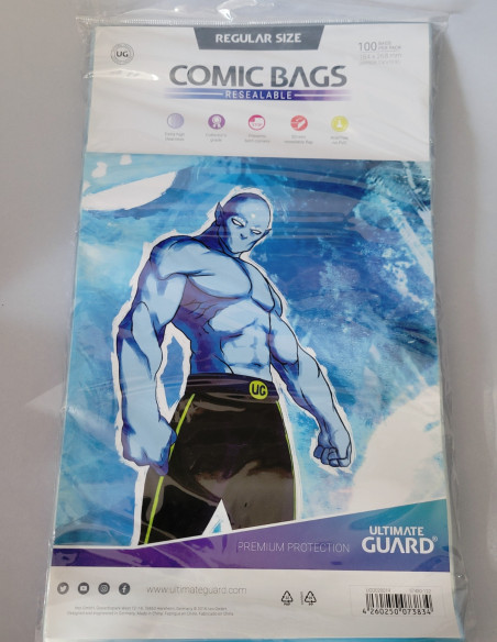 ULTIMATE GUARD BACKING COMIC SOLAPA ADHESIVA BAGS REGULAR SIZE BOLSAS FUNDAS COMICS 184x268mm Azu