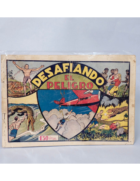 TEBEO DESAFIANDO EL PELIGRO LOMO ABIERTO HISPANO CÓMIC ORIGINAL ANTIGUO