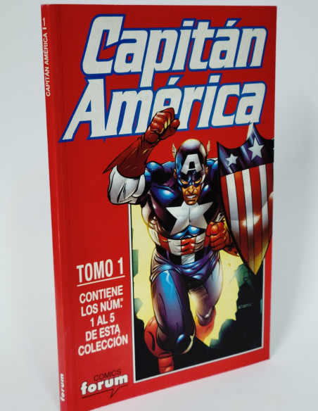 CÓMIC CAPITÁN AMÉRICA TOMO 1 RETAPADO 1 AL 5 FORUM MARVEL CASI EXCELENTE ESTADO