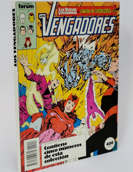 CÓMIC EXCELENTE ESTADO LOS VENGADORES 91 AL 95 ACTOS DE VENGANZA RETAPADOS FORUM MARVEL