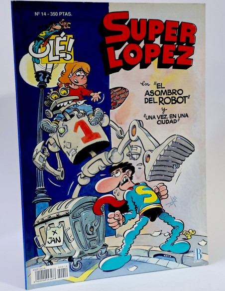 CÓMIC EXCELENTE SUPER LOPEZ 14 EL ASOMBRO DEL ROBOT OLÉ JAN RELIEVE PRIMERA 1993 EDICIONES B