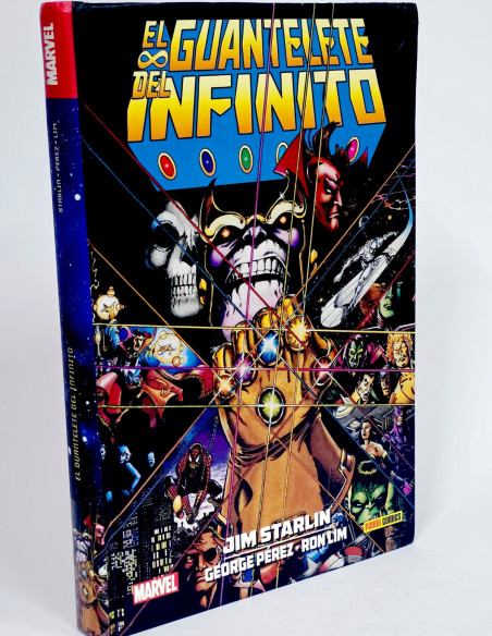 CÓMIC EL GUANTELETE DEL INFINITO 3 MARVEL PANINI SIGNOS HUMEDAD GOLPE ESQUINA NORMAL ESTADO