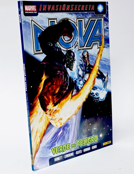 CÓMIC DE KIOSCO NOVA 3 INVASIÓN SECRETA VERDE DE PELIGRO PANINI MARVEL