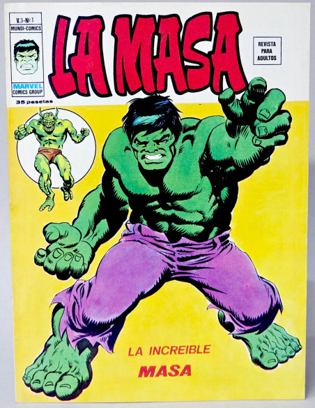 CÓMIC DE KIOSCO LA MASA 1 LA INCREIBLE VOL3 VOL.3 VERTICE MARVEL VOLUMEN