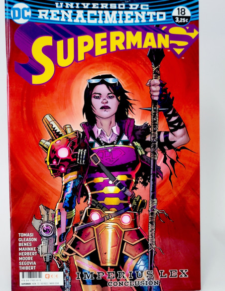 CÓMIC DE KIOSCO SUPERMAN 18 UNIVERSO DC 73 EDICIONES ECC RENACIMIENTO GRAPA