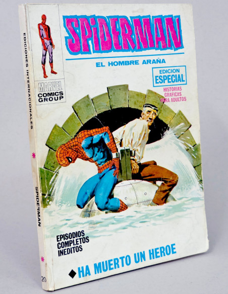 CÓMIC SPIDERMAN 20 HA MUERTO UN HÉROE VOL1 VOL.1 VERTICE TACO MARVEL NORMAL ESTADO SIGNOS HUMEDAD