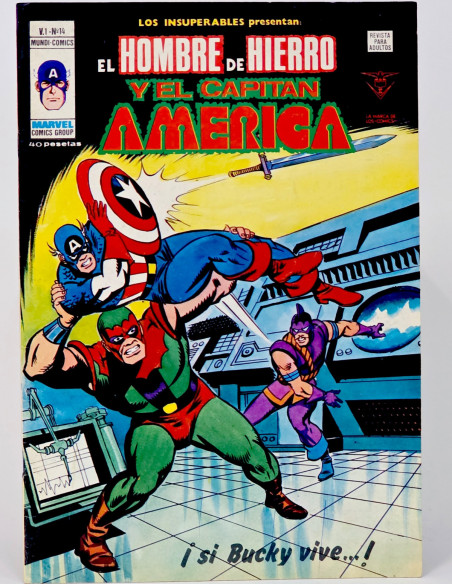 CÓMIC LOS INSUPERABLES 14 Y SI BUCKY VIVE HOMBRE DE HIERRO VERTICE MARVEL CASI EXCELENTE ESTADO