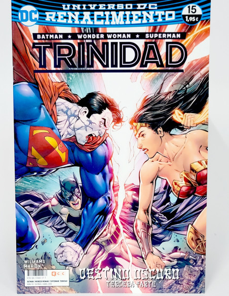 CÓMIC DE KIOSCO BATMAN WONDER WOMAN SUPERMAN TRINIDAD 15 UNIVERSO DC EDICIONES ECC RENACIMIENTO