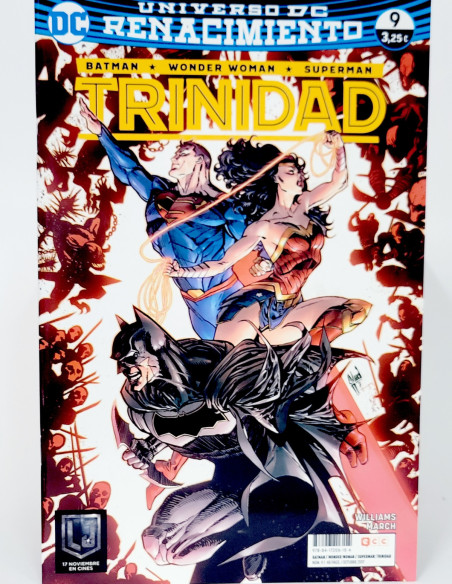 CÓMIC DE KIOSCO BATMAN WONDER WOMAN SUPERMAN TRINIDAD 9 UNIVERSO DC EDICIONES ECC RENACIMIENTO